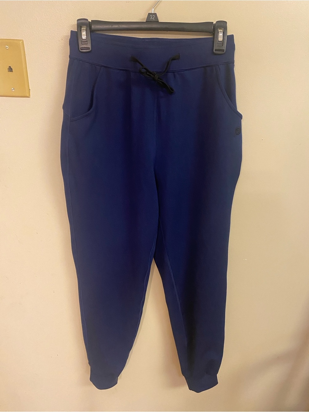 Pop Fit Navy Blue Drawstring Jogger Parts Sz Small NWOT